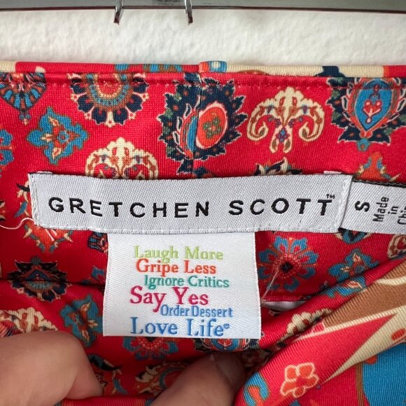 Gretchen Scott Jersey Pencil Skirt - Magic Carpet sz S - Picture 4 of 5